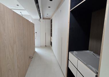 純木工施作部分 電視牆+開放空間衣櫃