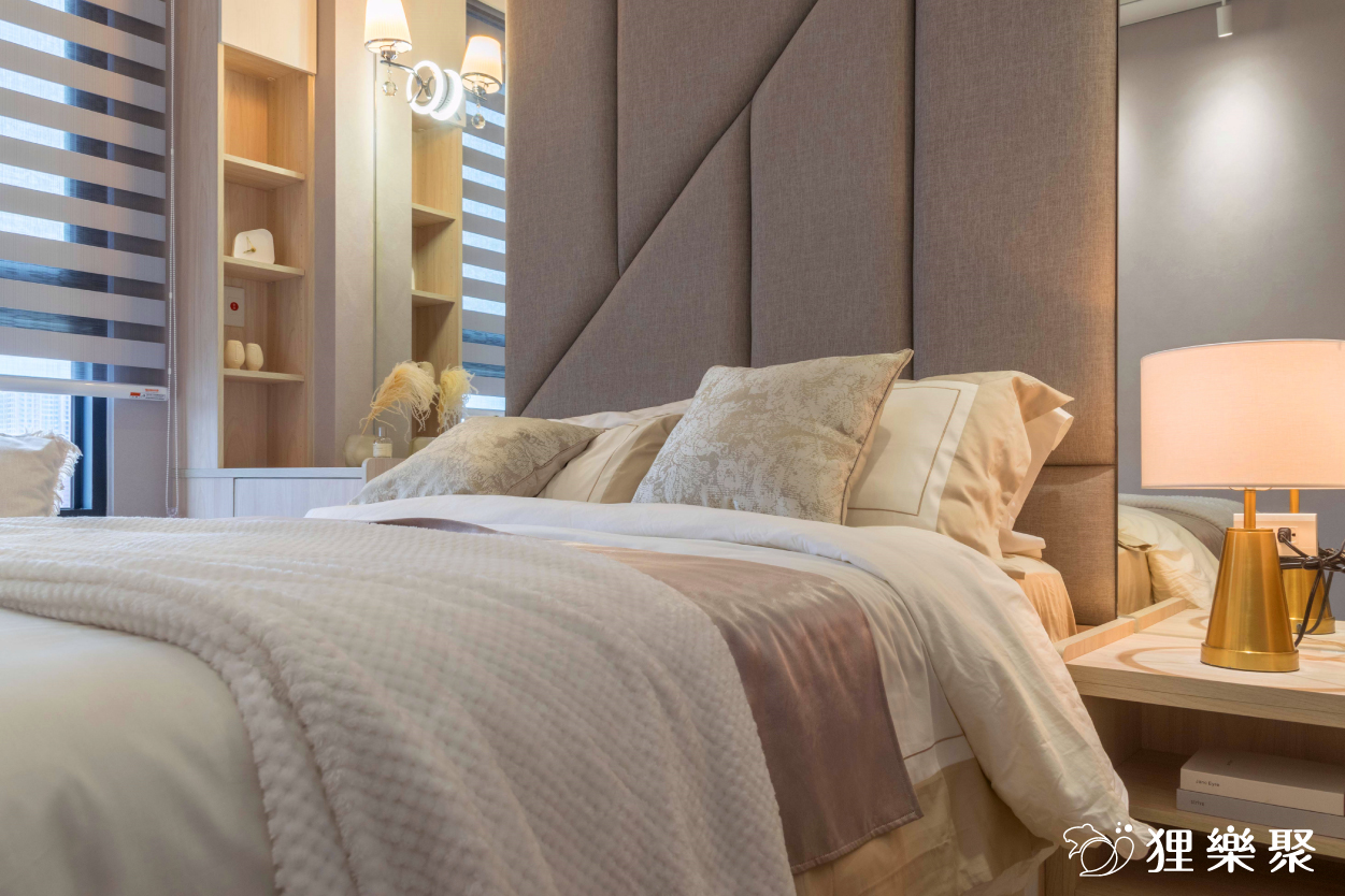 現代簡約風設計裝潢_主臥室的重點在於床頭主牆的設計│狸樂聚x樂活輕裝修
