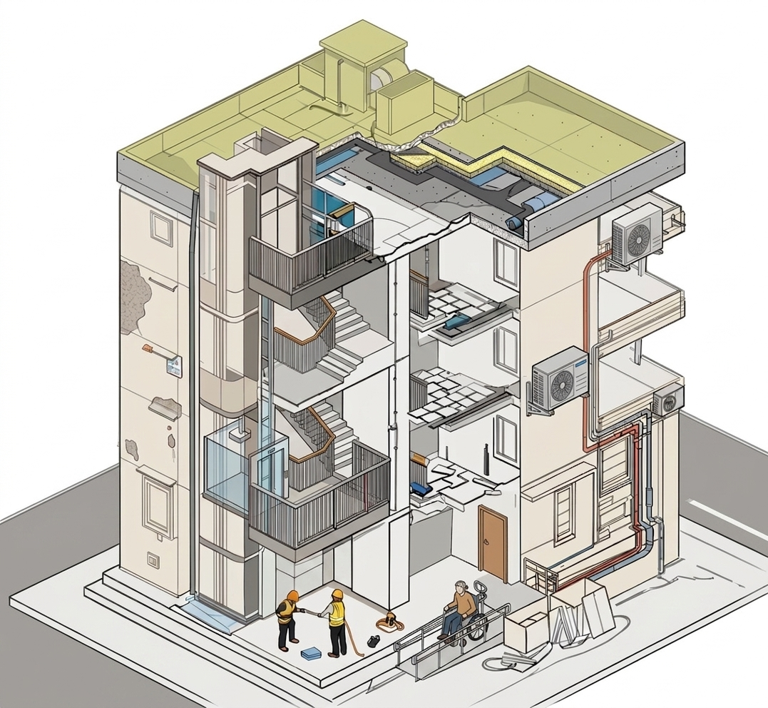您的公寓有哪些建築室外修繕？